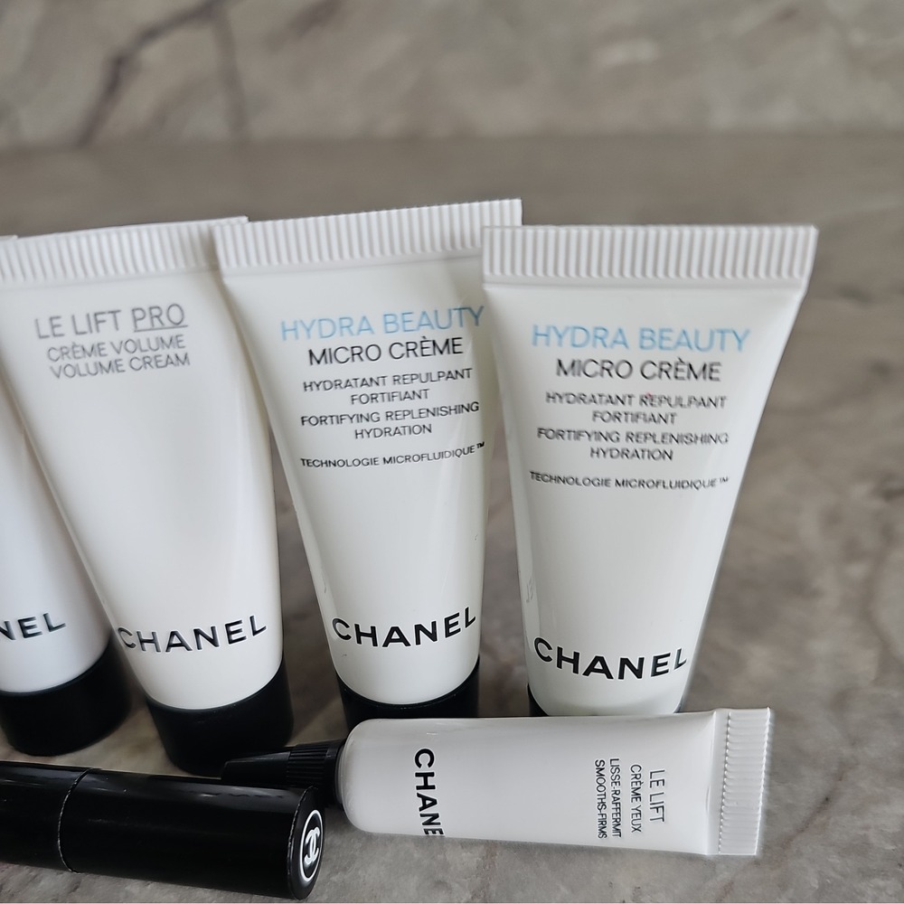CHANEL 8pc Set-Le Lift Crème+Serum+Hydra Beauty Micro Crème+Lash Primer+Remover - Picture 2 of 6